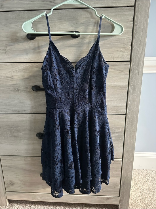 Windsor Dresses & Skirts - Windsor Navy Lace A-Line Mini Dress